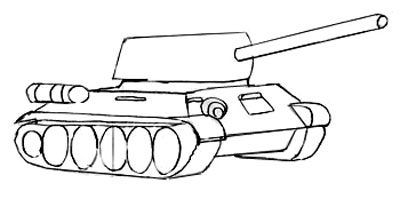 нарисовать танк т 34